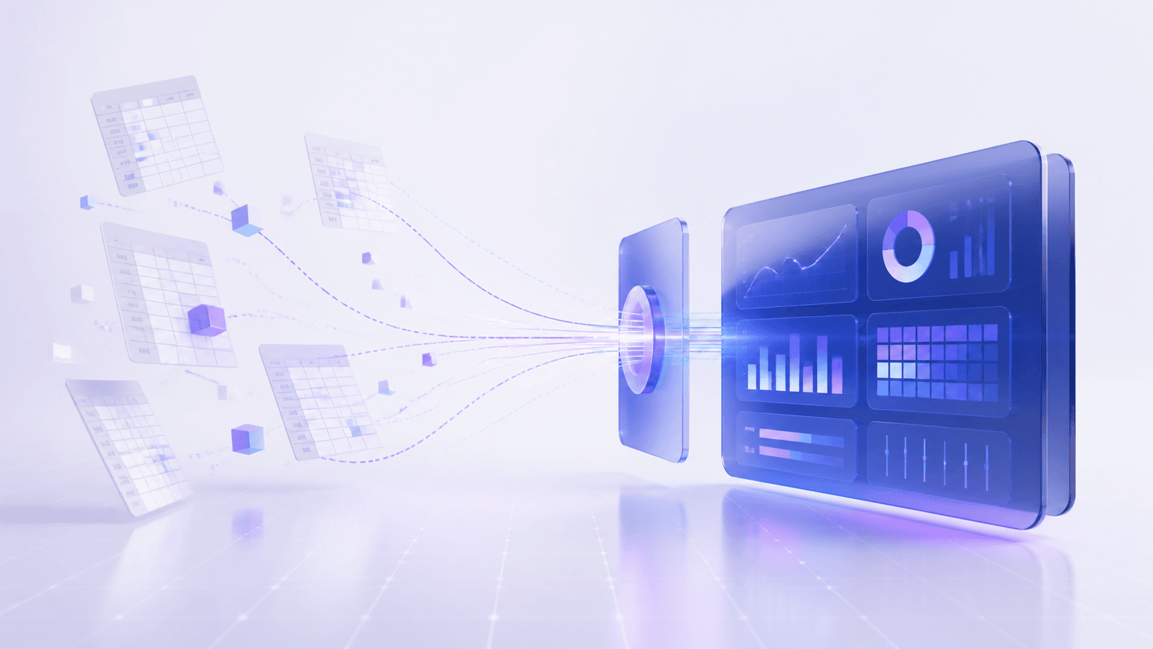 Abstract connected business systems visual