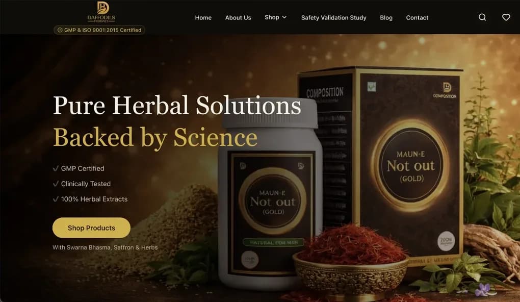 Daffodils Herbals website designed by Create My Site
