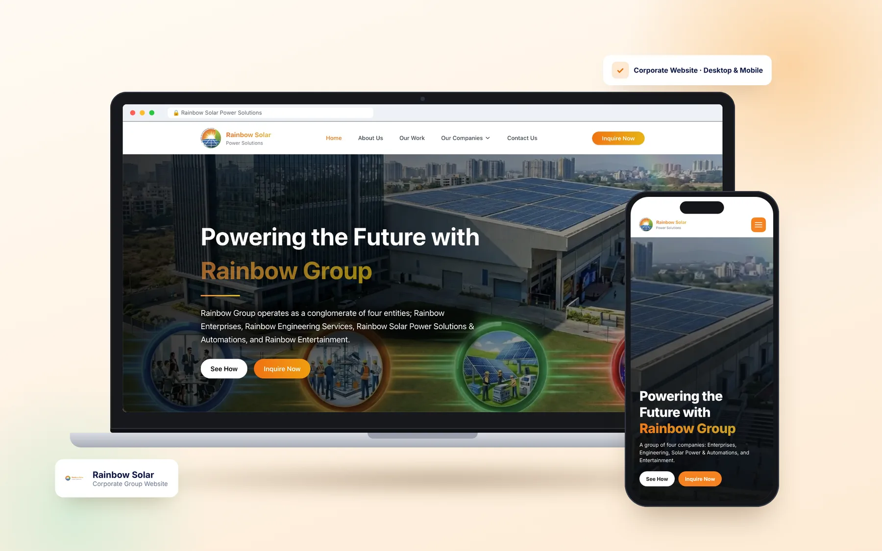 Rainbow Group — Group Website · Solar & More