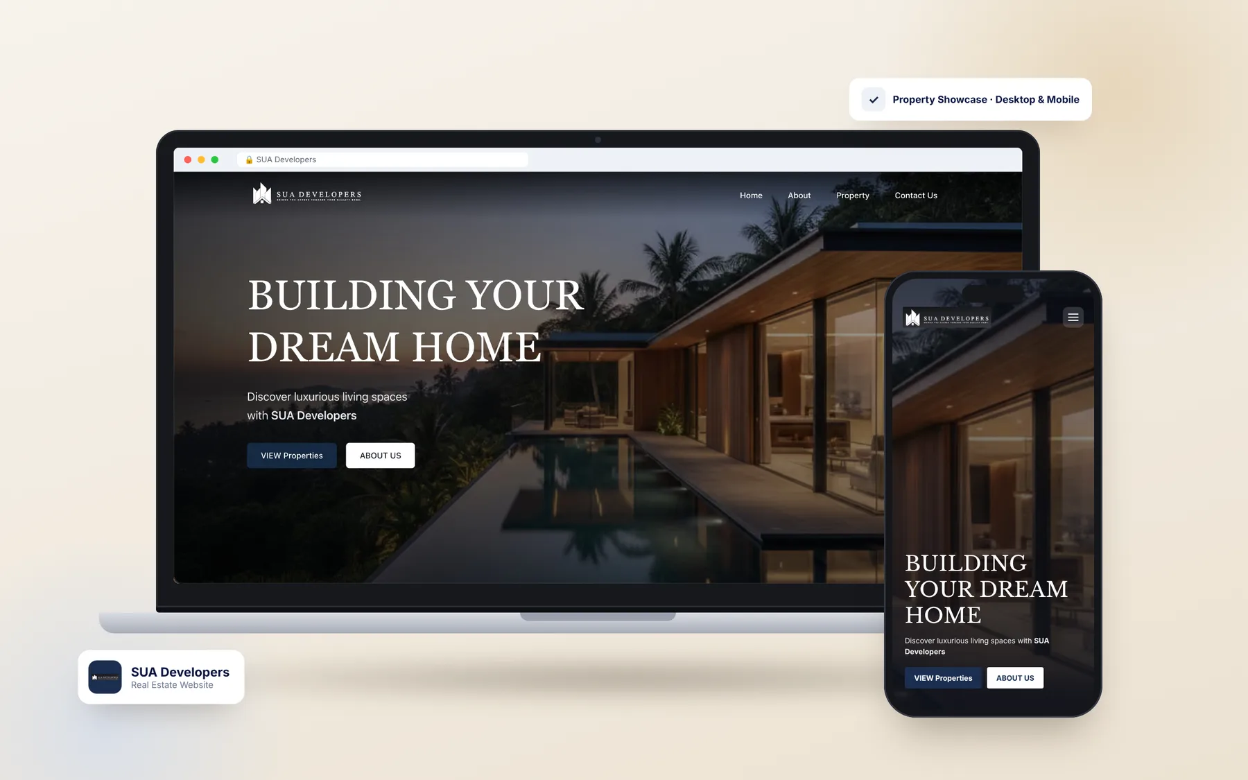 SUA Developers — Real Estate Website