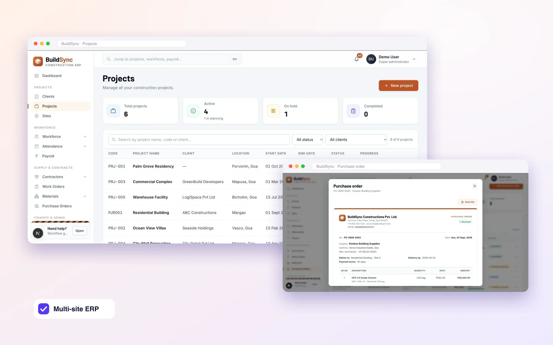 ERP dashboards designed by Create My Site