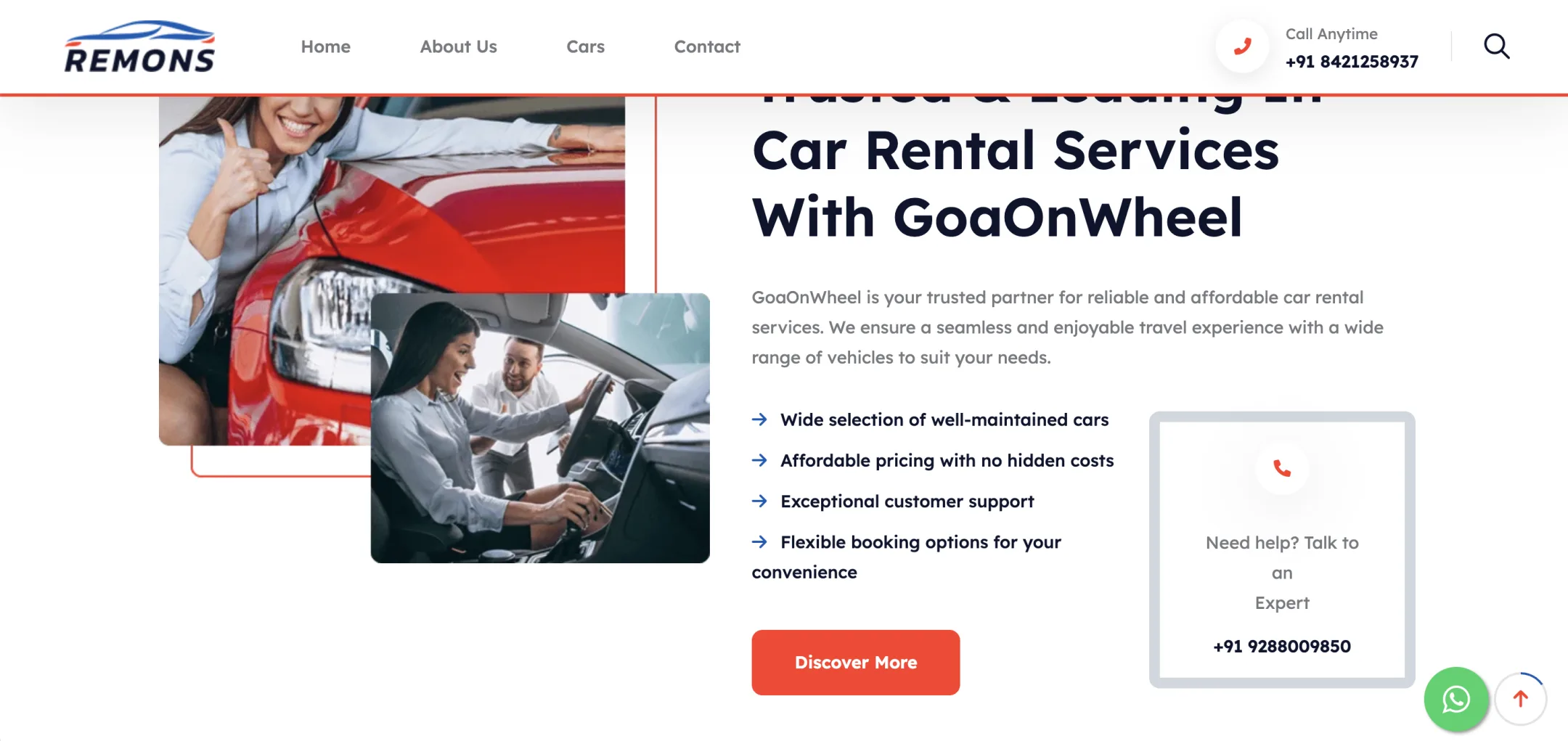 Goa on Wheel why goaonwheel: Well-maintained cars, no hidden costs, real support and flexible bookings, with an expert helpline one call away.