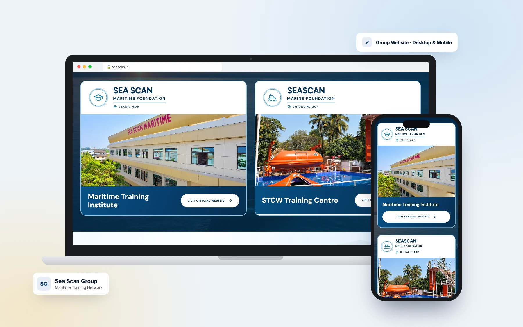 Sea Scan Group — Maritime Group Website on desktop and mobile