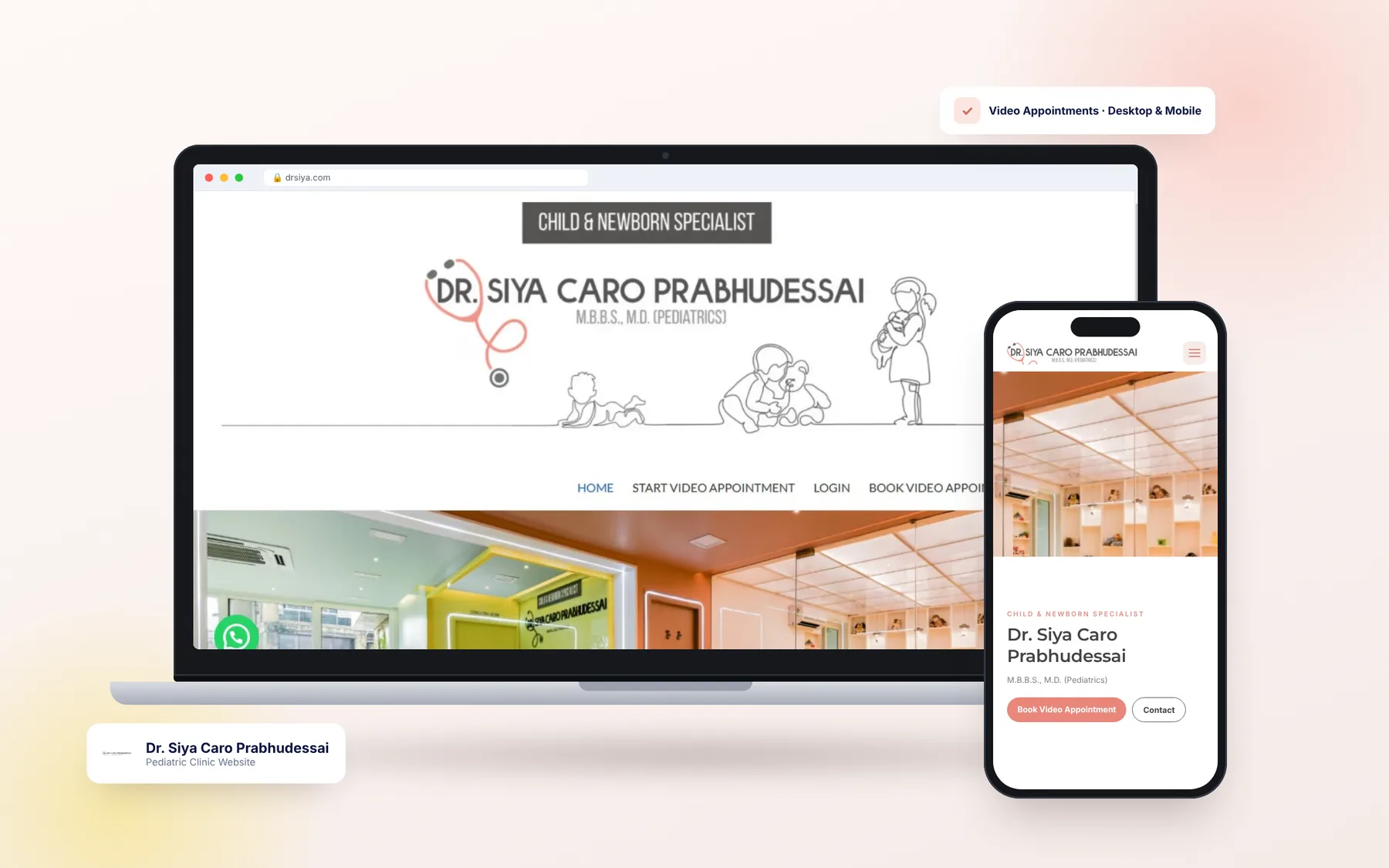 Dr Siya Caro Prabhudessai — Pediatric Clinic · Video Appointments