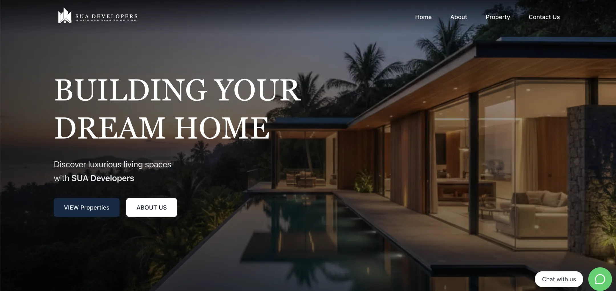 SUA Developers website — home page